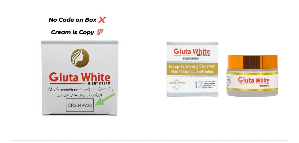Gluta White Cream for Face Whitening & Brightening